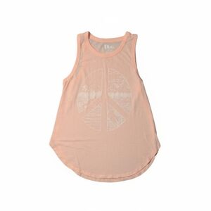 Peace Sign Graphic Pink Tank Top